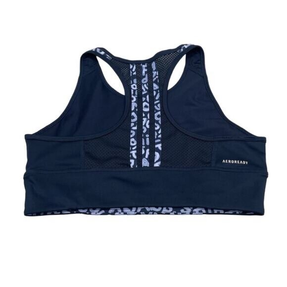 FARM RIO X ADIDAS Aeroready 3-Strips Print Sports Crop Top Bra Sz Small - Picture 10 of 11